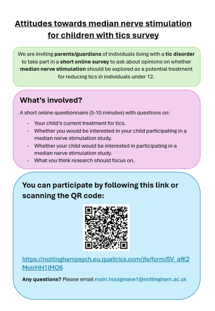Attitudes towards median nerve stimulation for children with tics 