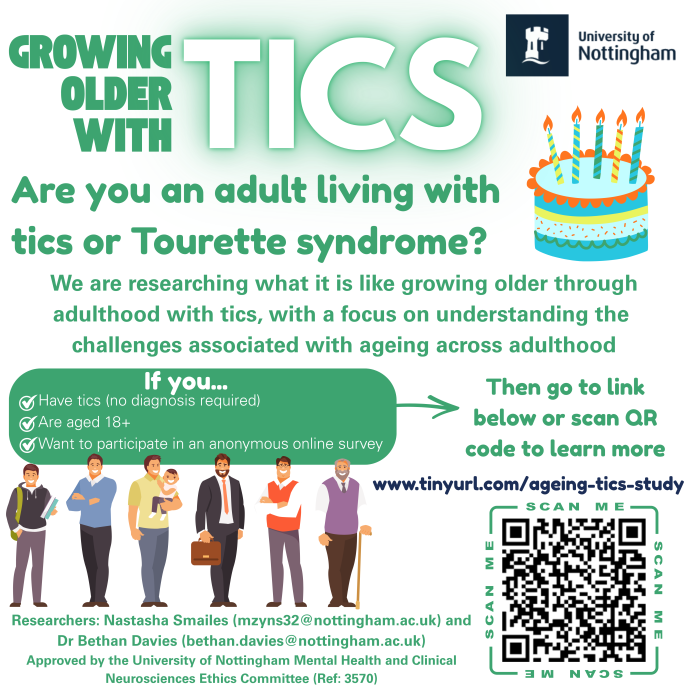 Growing older with tics: An online survey exploring ageing and tic disorders