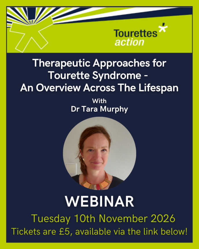 Webinar - Therapeutic Approaches for Tourette syndrome - an overview across the lifespan